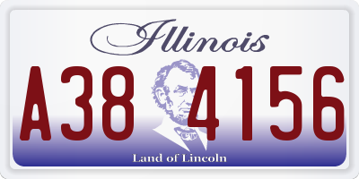 IL license plate A384156