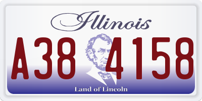 IL license plate A384158