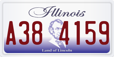 IL license plate A384159
