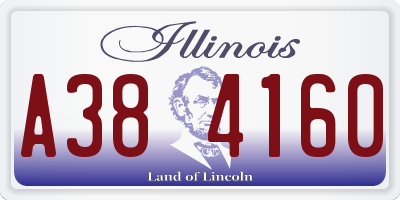 IL license plate A384160