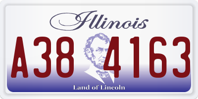 IL license plate A384163