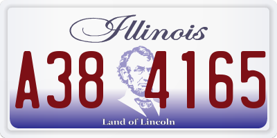 IL license plate A384165