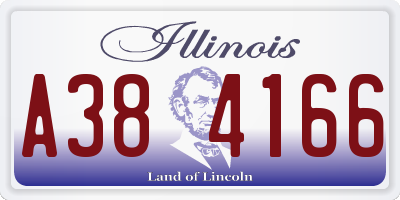 IL license plate A384166