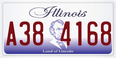 IL license plate A384168