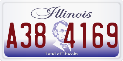 IL license plate A384169