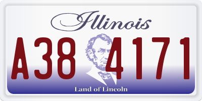 IL license plate A384171
