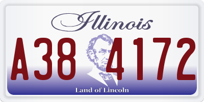 IL license plate A384172