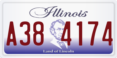 IL license plate A384174