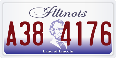 IL license plate A384176