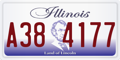 IL license plate A384177