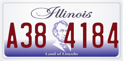 IL license plate A384184