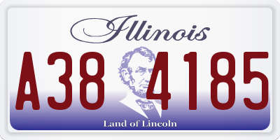 IL license plate A384185