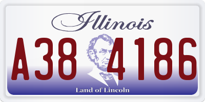 IL license plate A384186