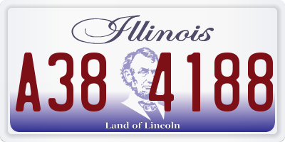 IL license plate A384188