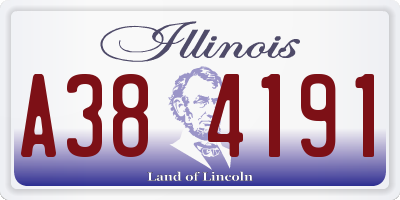 IL license plate A384191