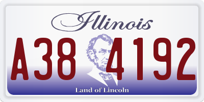 IL license plate A384192
