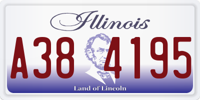 IL license plate A384195