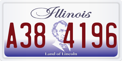 IL license plate A384196