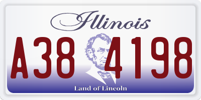 IL license plate A384198