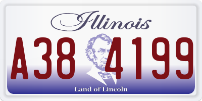 IL license plate A384199