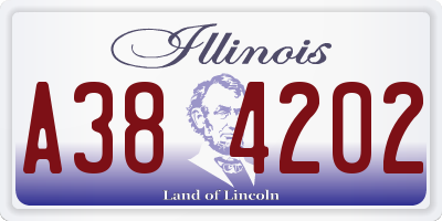 IL license plate A384202