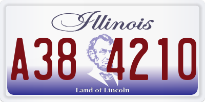 IL license plate A384210