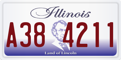 IL license plate A384211