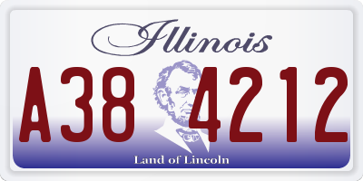 IL license plate A384212