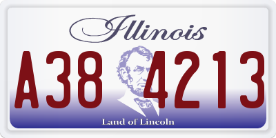 IL license plate A384213