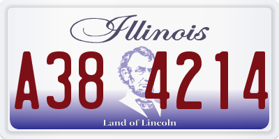 IL license plate A384214