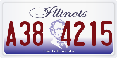 IL license plate A384215