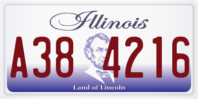 IL license plate A384216