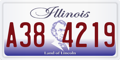 IL license plate A384219