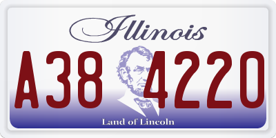 IL license plate A384220