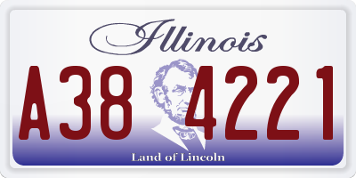 IL license plate A384221