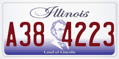 IL license plate A384223