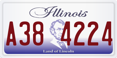 IL license plate A384224