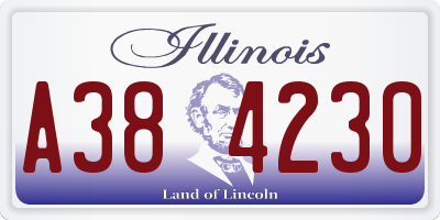 IL license plate A384230