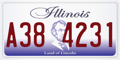 IL license plate A384231