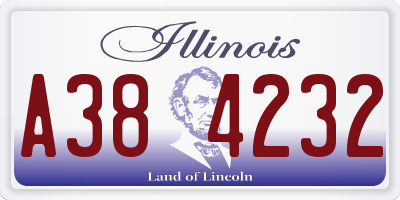 IL license plate A384232