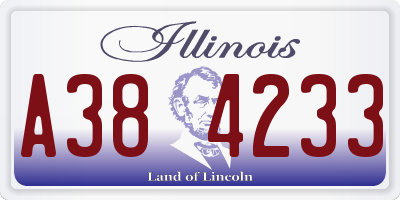 IL license plate A384233