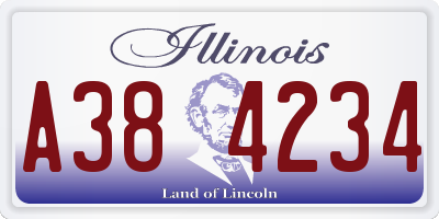 IL license plate A384234
