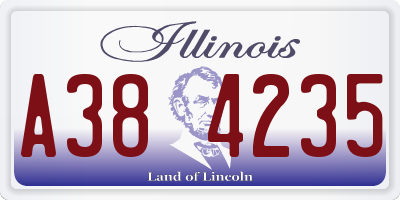 IL license plate A384235