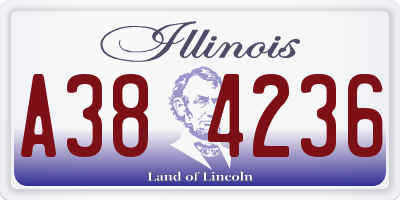 IL license plate A384236