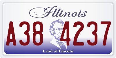 IL license plate A384237
