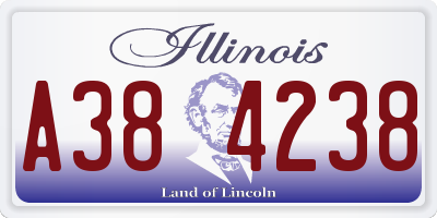 IL license plate A384238