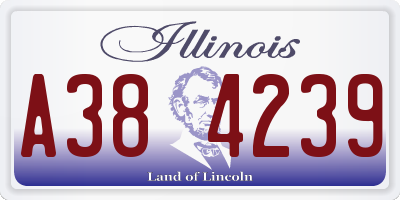 IL license plate A384239