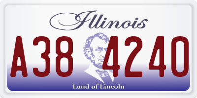 IL license plate A384240