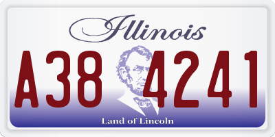 IL license plate A384241