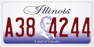 IL license plate A384244